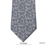 F&F Light Gray Floral Pattern Men's Tie