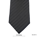 George Self Textured Black Stripes Men's Tie