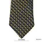 Marks & Spencer Neon Yellow Silk Penguin Print Men's Tie