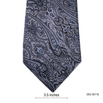 Racing Green Silk Black Gray Men's Kowal Paisley Tie