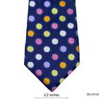 Multi Colors Bright Silk Polka Dots Men's Tie