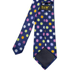 Multi Colors Bright Silk Polka Dots Men's Tie