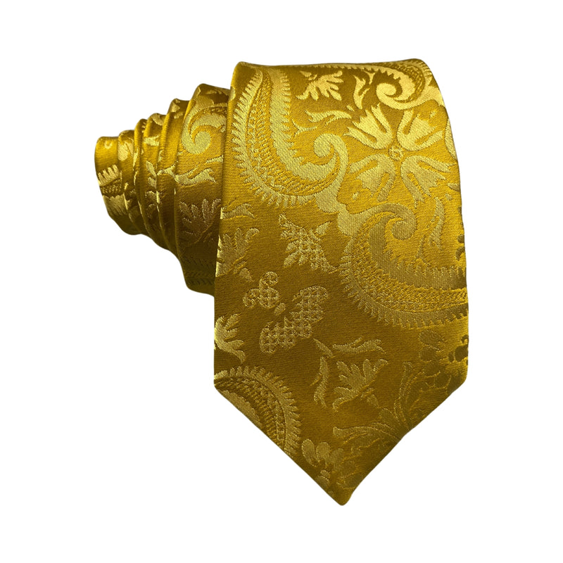 Topman Soprano Gold Paisley Self Textured Men's Tie
