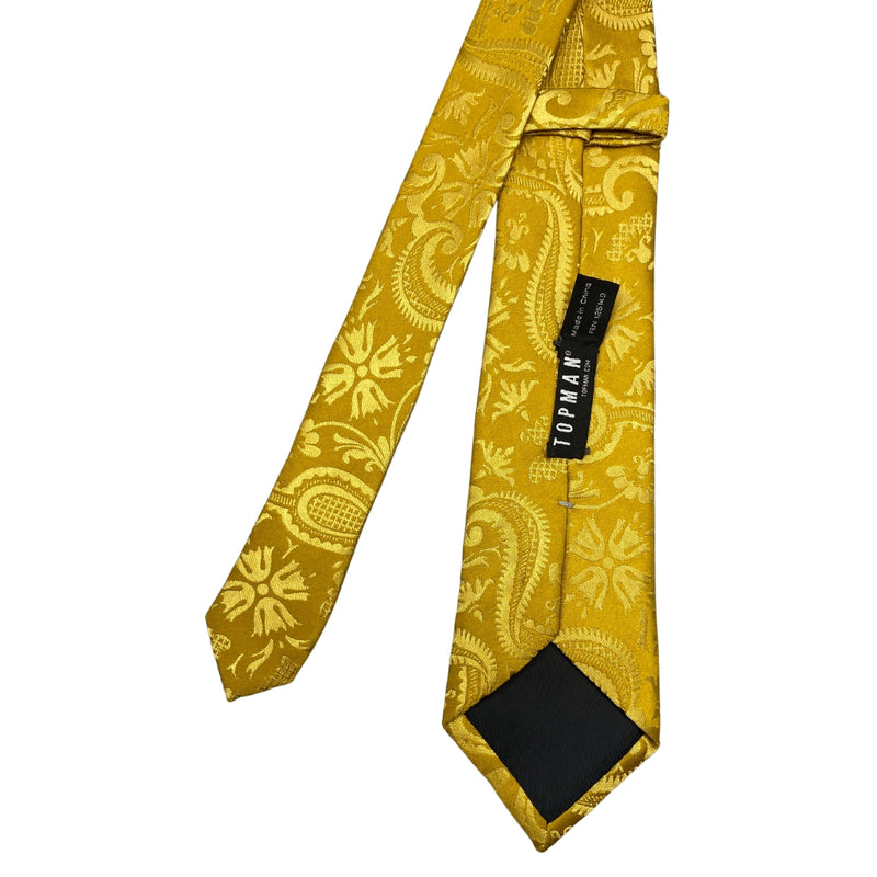 Topman Soprano Gold Paisley Self Textured Men's Tie