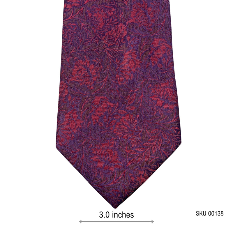 Marks & Spencer Autograph Rustic Silk Floral Pattern Men's Tie