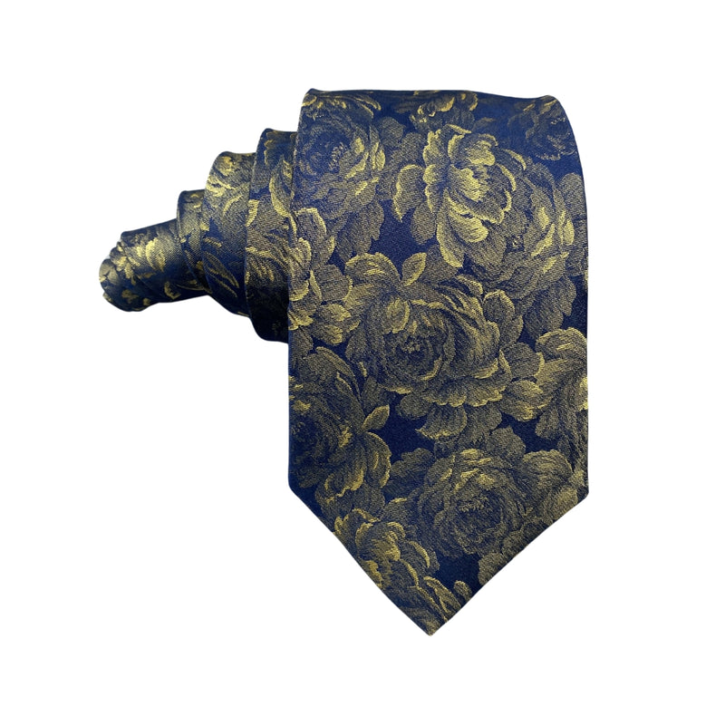 Jeff Banks Modern Grunge Silk Floral Pattern Men's Tie