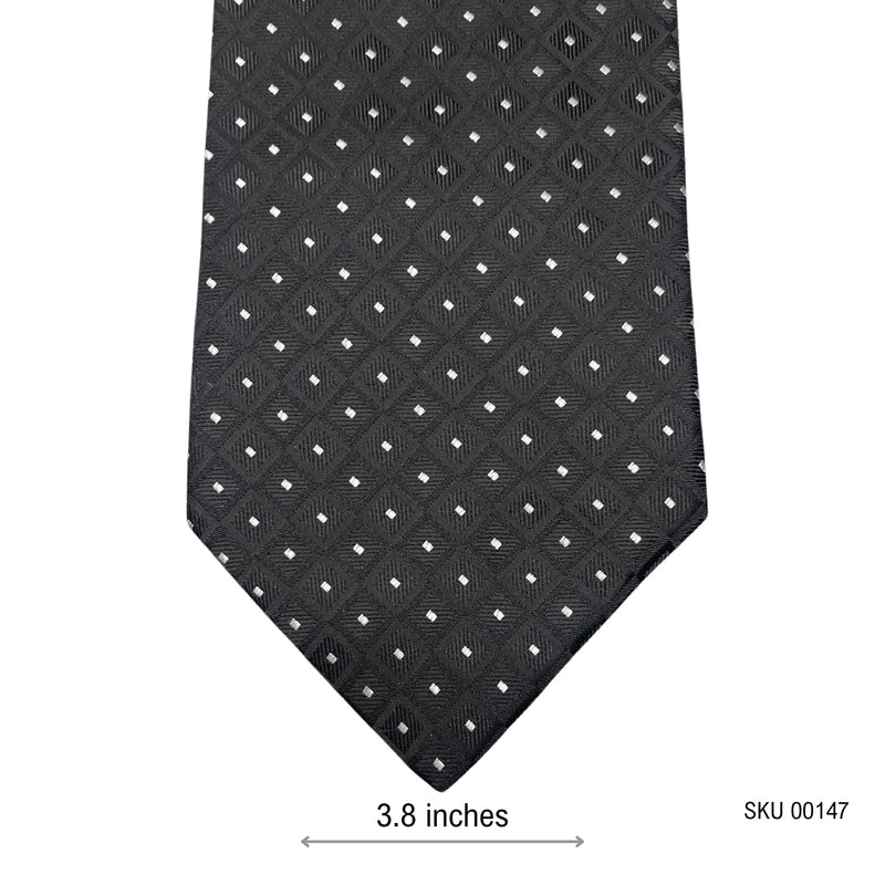 Marks & Spencer Modern Minimalist Black Geometric Pattern Men's Tie