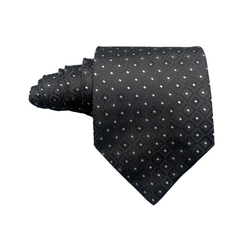 Marks & Spencer Modern Minimalist Black Geometric Pattern Men's Tie