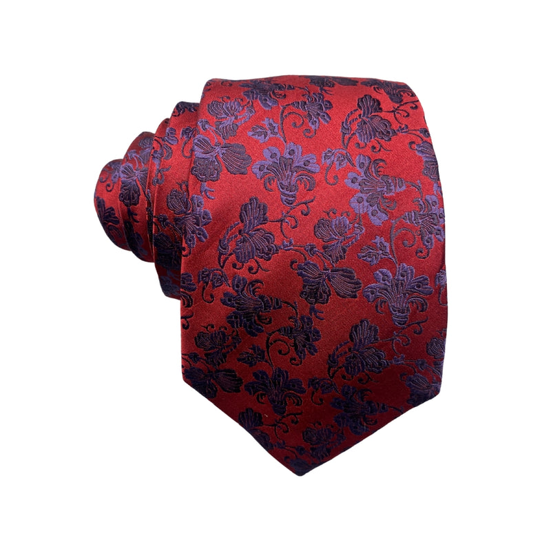Codice Uomo Enchanting Pure Silk Floral Pattern Men's Tie