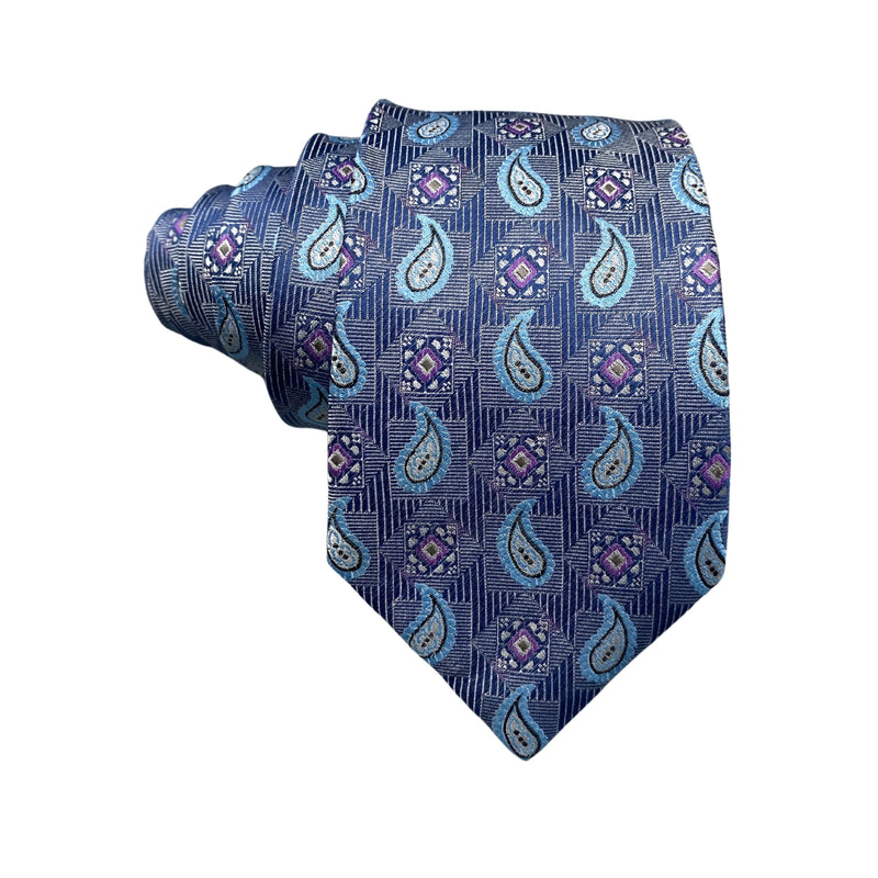 Slaters Radiant Pure Silk Paisley Design Men's Tie