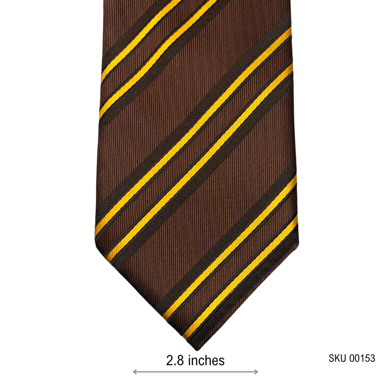 Tie Rack Brown Men's Tie with Radiant Stripes