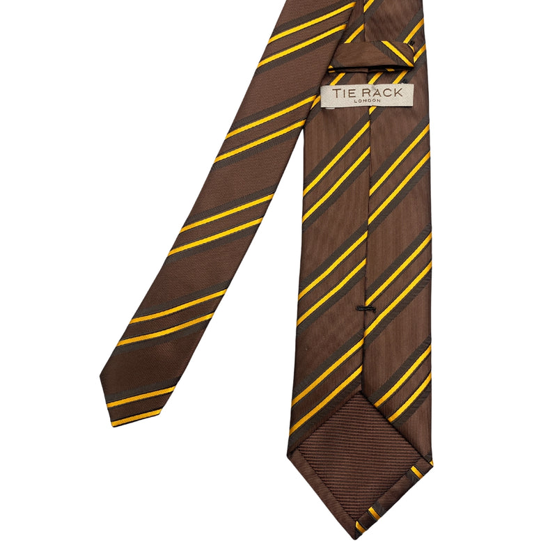 Tie Rack Brown Men's Tie with Radiant Stripes