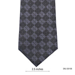 Dazzling Black Gray Modern Geometric Pattern Men's Tie