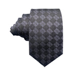 Dazzling Black Gray Modern Geometric Pattern Men's Tie