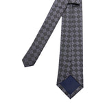 Dazzling Black Gray Modern Geometric Pattern Men's Tie