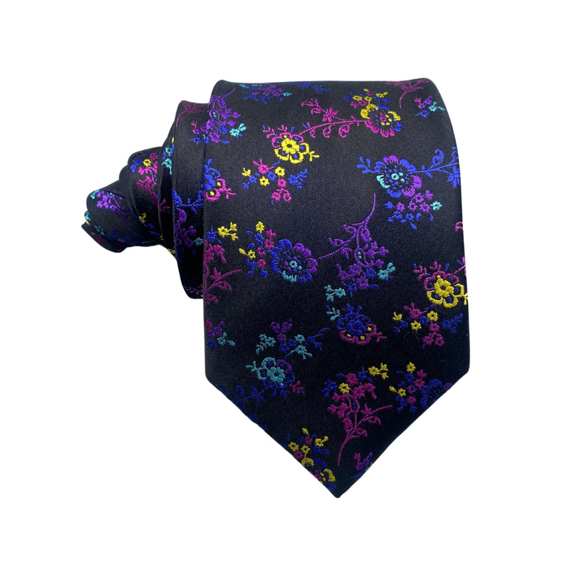 Luxury Marks & Spencer Pure Silk Floral Pattern Men's Tie