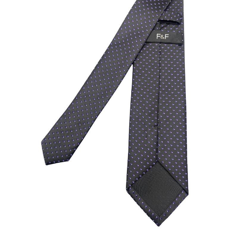 F&F Sleek Dark Dotted Men's Tie
