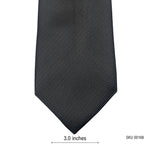 Black Sleek Self Textured Men's Tie by Marks & Spencer