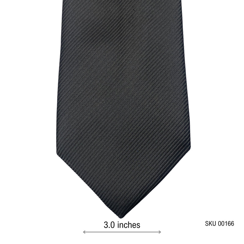 Black Sleek Self Textured Men's Tie by Marks & Spencer