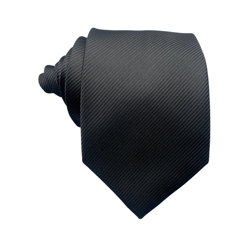 Black Sleek Self Textured Men's Tie by Marks & Spencer