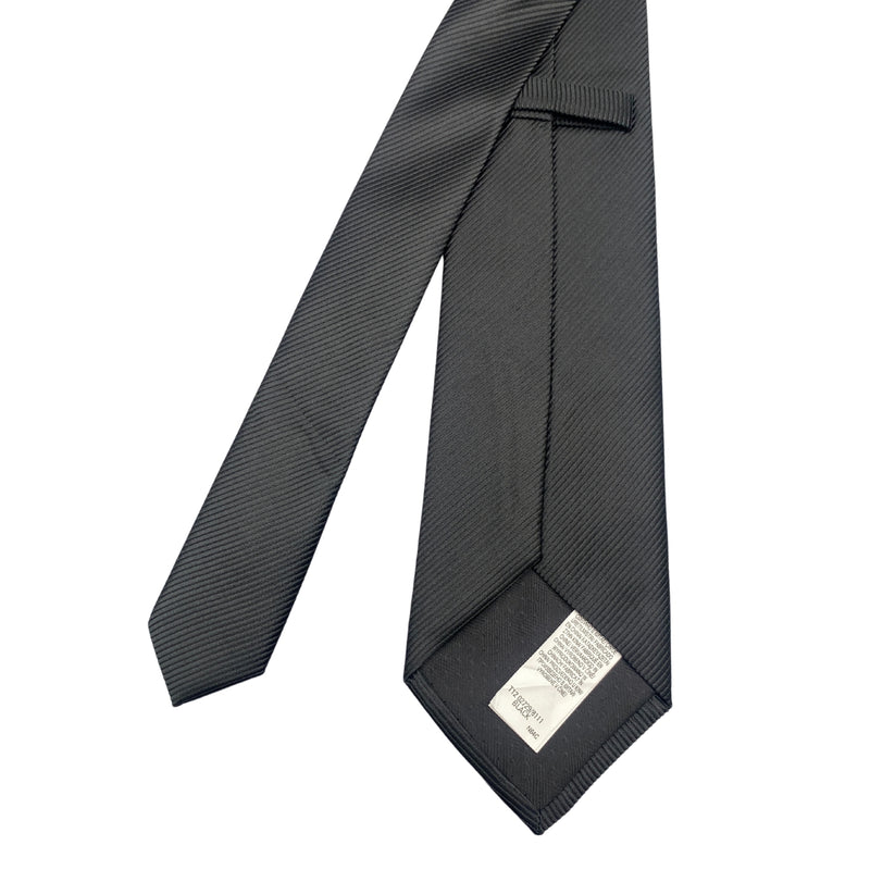 Black Sleek Self Textured Men's Tie by Marks & Spencer