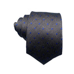 Ted Baker Pure Silk Gray Men's Tie with Blue Dots