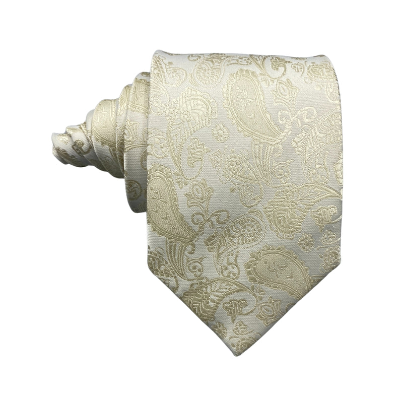 Light Self Textured Paisley Pattern Men's Tie