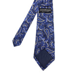 Woodstock Pure Silk Blue Cosmic Paisley Pattern Men's Ties