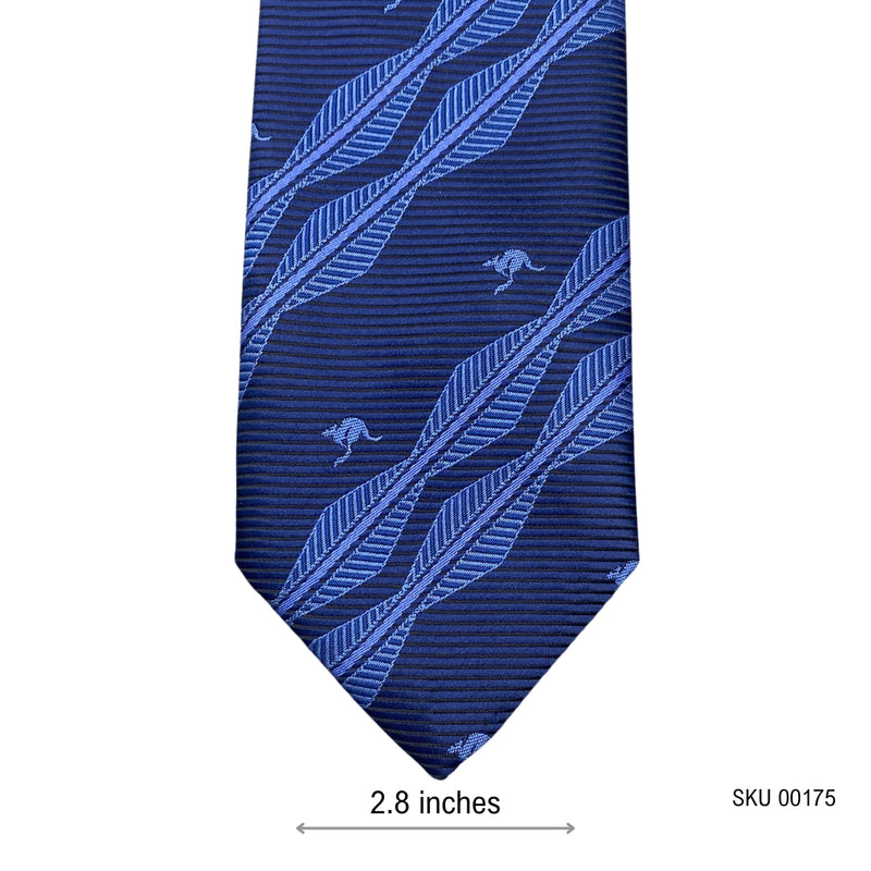 Blue Shades Kangroo Print Novelty Men's Tie