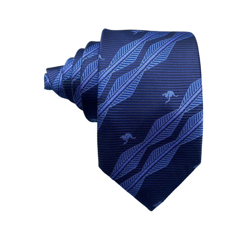 Blue Shades Kangroo Print Novelty Men's Tie