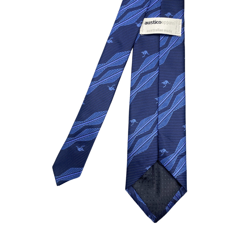 Blue Shades Kangroo Print Novelty Men's Tie