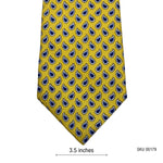Marks & Spencer Pure Silk Royal Yellow Blue Paisley Design Men's Tie
