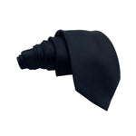 F&F Jet Black Luxurious Self Textured Men's Tie