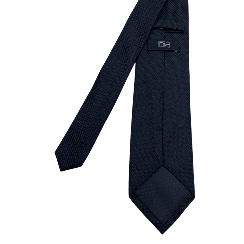 F&F Jet Black Luxurious Self Textured Men's Tie
