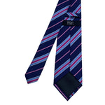 F&F Blue Purple Stripes Pattern Men's Tie