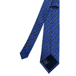 George Elegant Blue Men's Tie with Dark Stripes