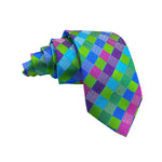 John Lewis Pure Silk Multi Color Plaid Pattern Tie