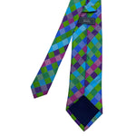 John Lewis Pure Silk Multi Color Plaid Pattern Tie