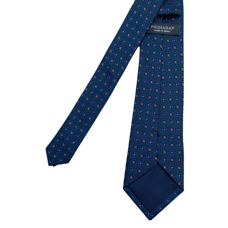 Primark Dark Green Geometric Pattern Men's Tie