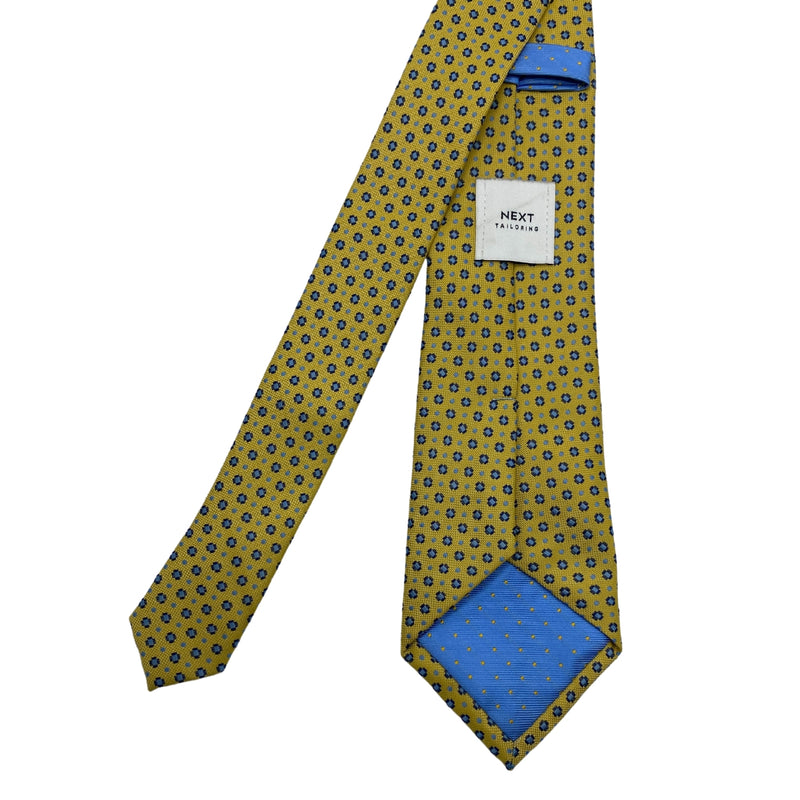 Next Tailoring Edgy Yellow Geometric Pattern Men's Tie