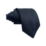 Greenwoods Dark Dotted Geometric Pattern Men's Tie