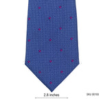 Taylor & Wright Blue Self Textured with Pink Dots Men's Tie