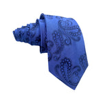 Next Pure Silk Blue Urban Paisley Pattern Men's Tie