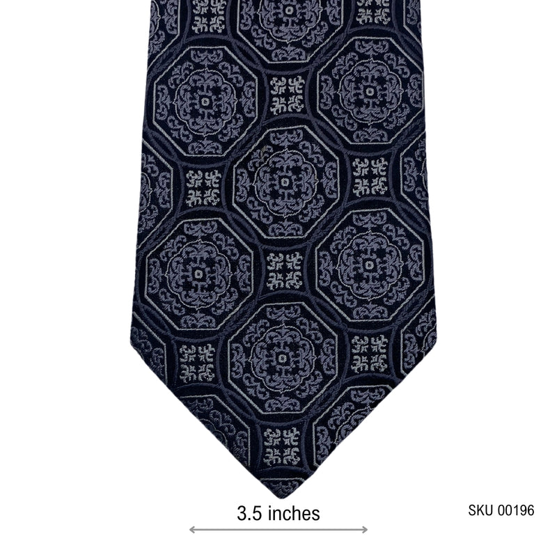 Jeff Banks Pure Silk Dapper Geometric Pattern Men's Tie