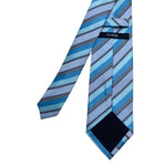 Aquatic Shades Stripes Pattern Men's Tie