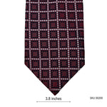 Givo Microfiber Premium Maroon Geometric Pattern Men's Tie