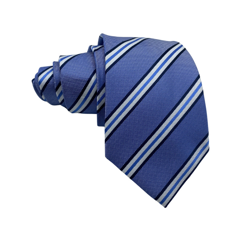 George Vibrant Blue Stripes Pattern Men's Tie