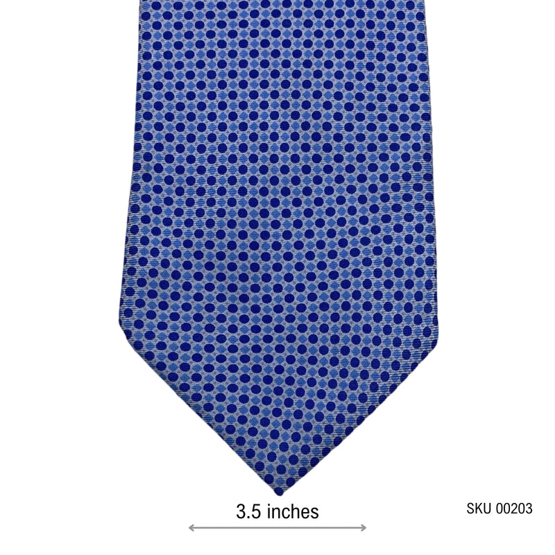 BHS Blue Pure Silk Dotted Men's Tie