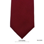 F&F Dark Red Modern Dotted Pattern Men's Tie