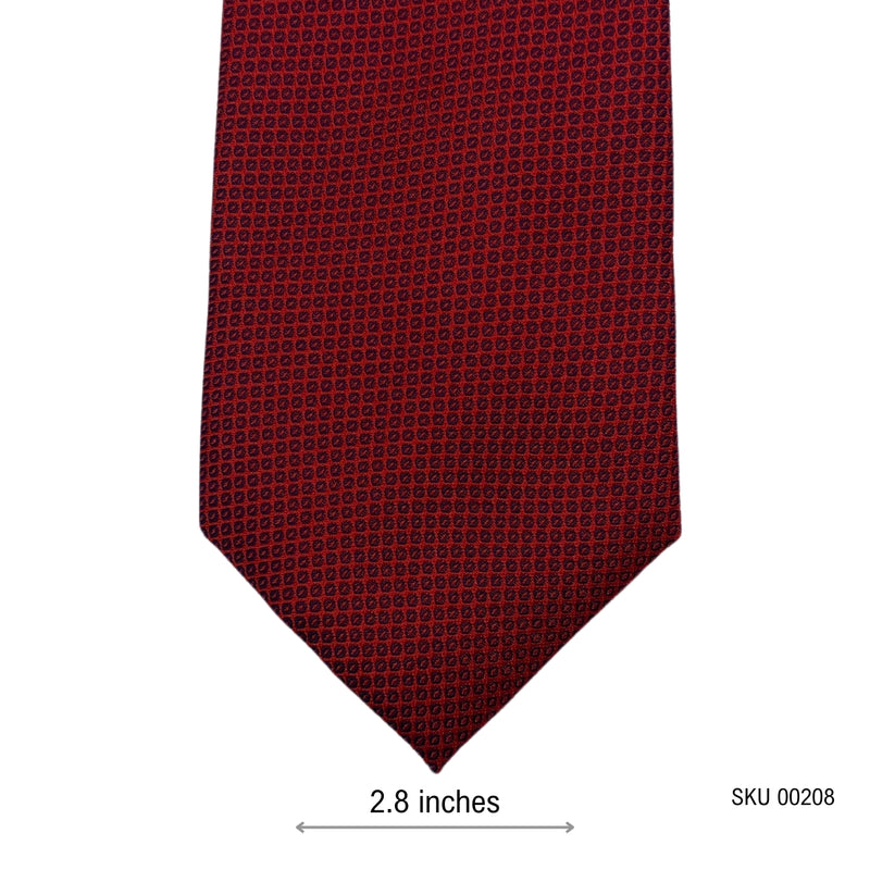 F&F Dark Red Modern Dotted Pattern Men's Tie